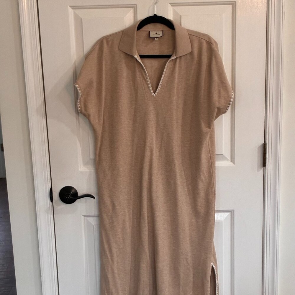 Tuckernuck Sandstone Pique Melissa Maxi Dress -Small